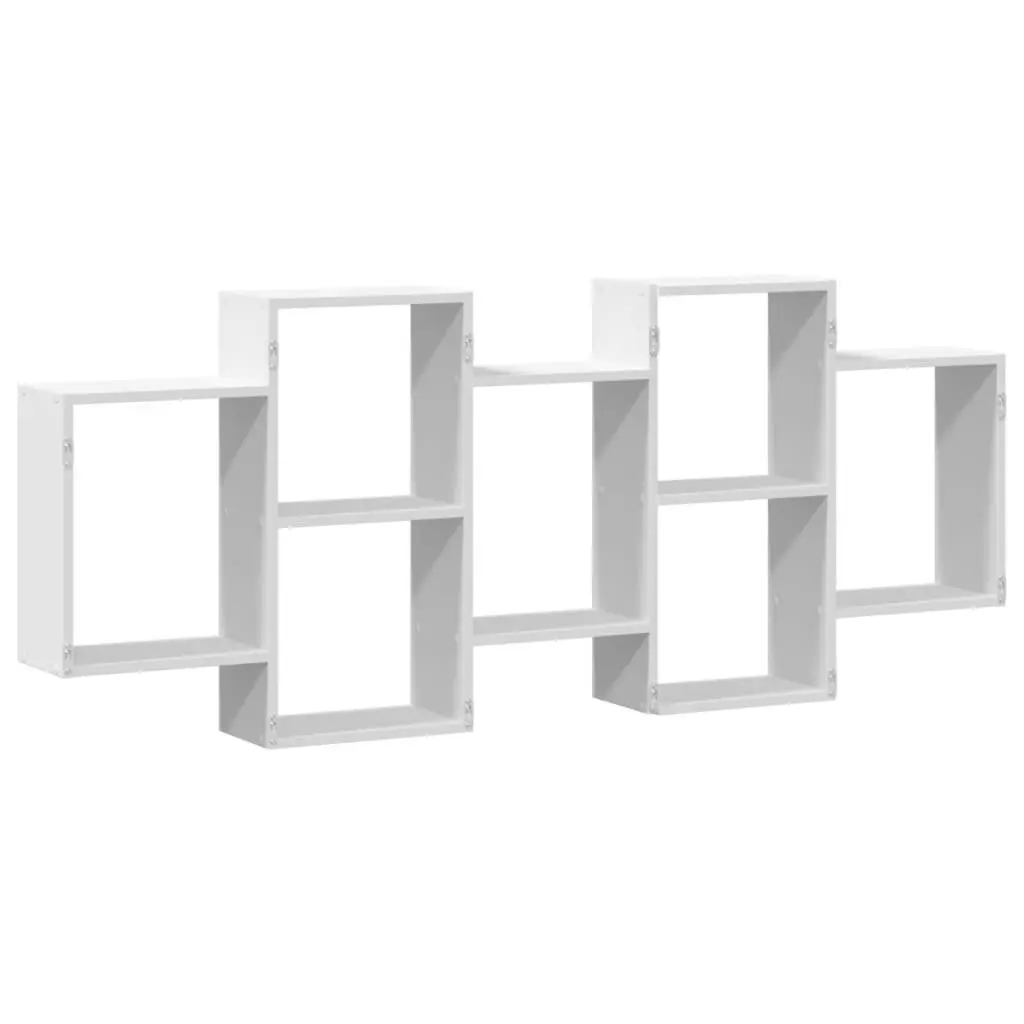 Floating Display Shelf White 159x18x65 cm Engineered Wood