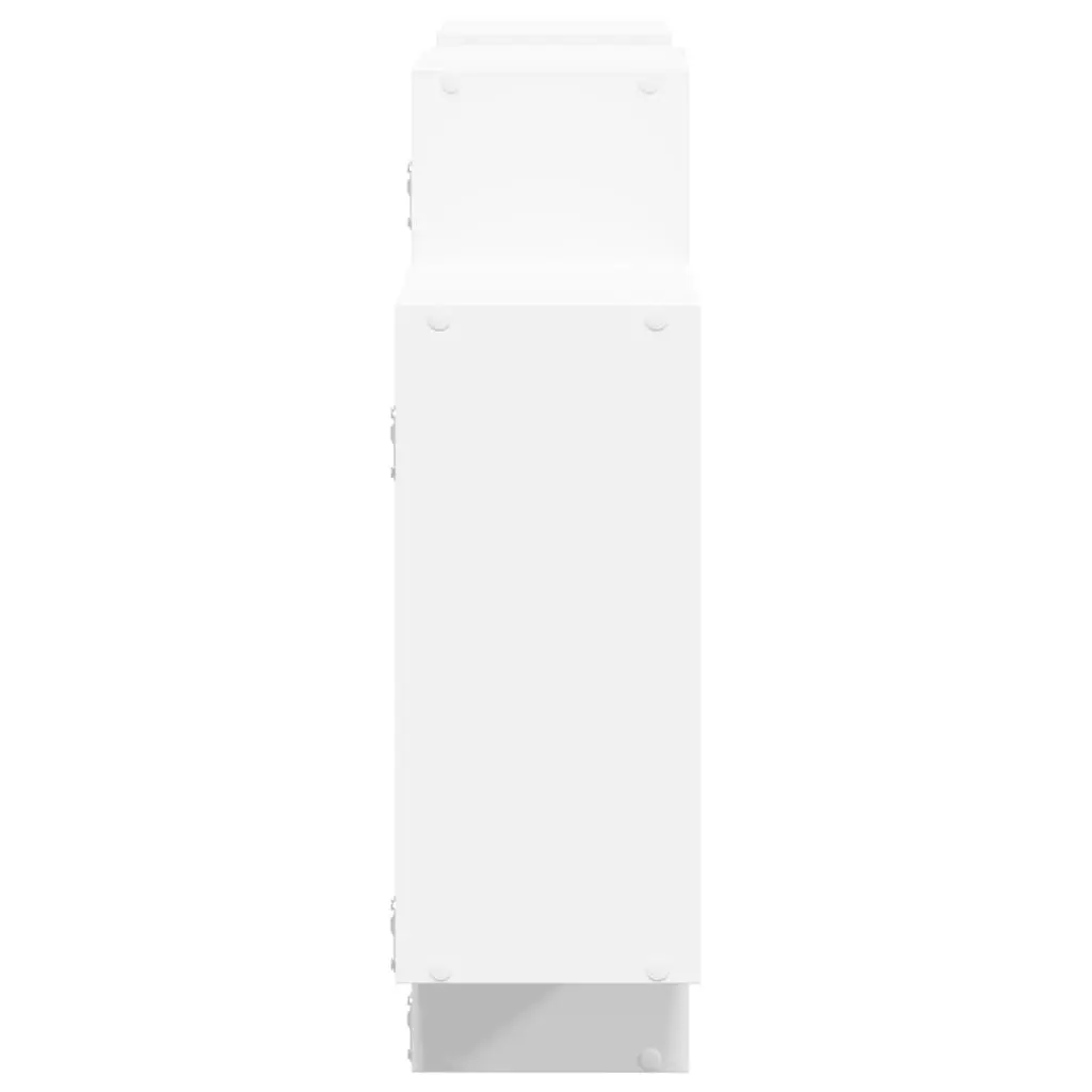 Floating Display Shelf White 159x18x65 cm Engineered Wood
