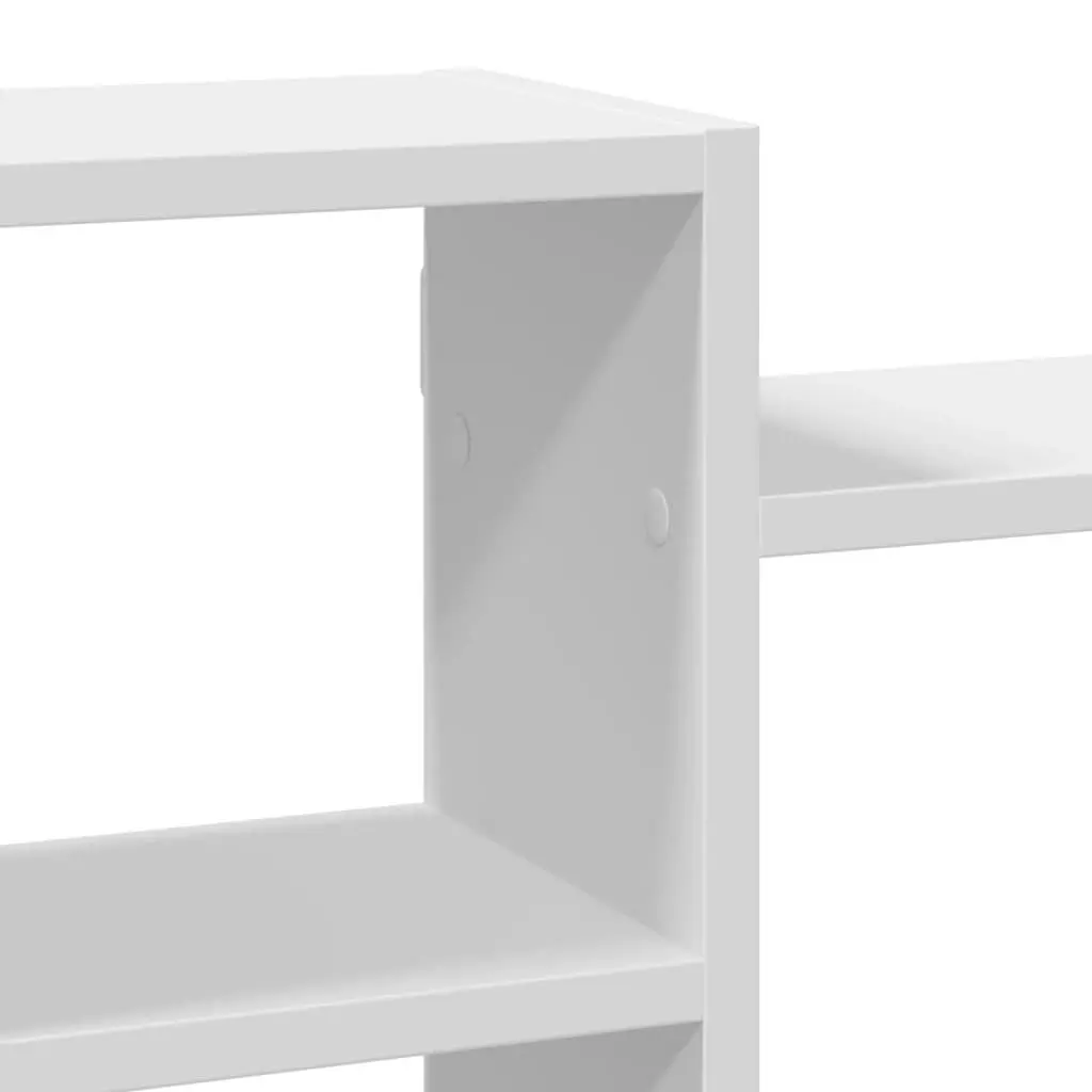 Wall Shelf White Floating Storage Display Organiser Engineered Wood 129x18x42cm
