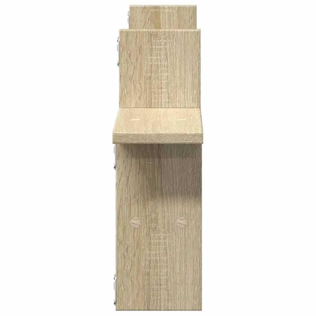 Wall Shelves 2 pcs Sonoma Oak 38x12x38 cm Floating Storage Display Organiser