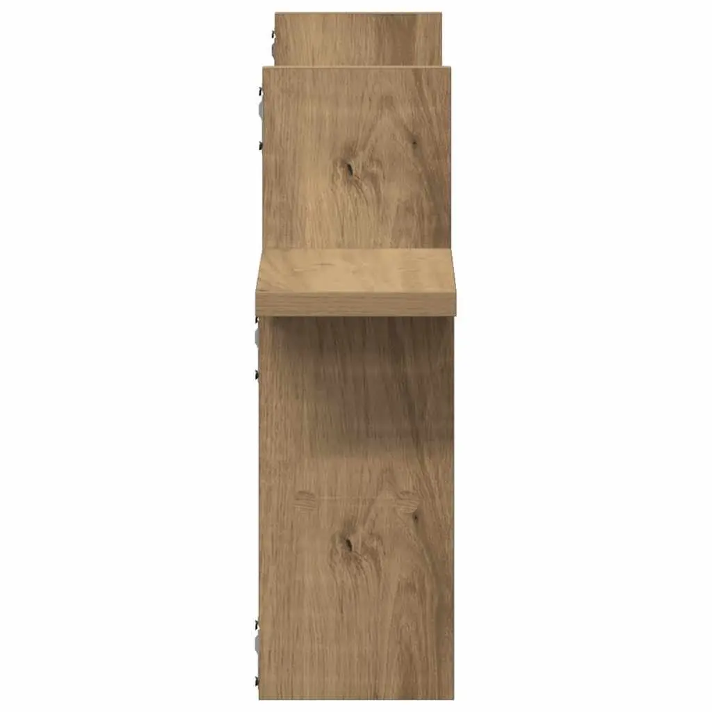Wall Shelves 2 pcs Brown Floating Storage Display Organiser 38x12x38 cm