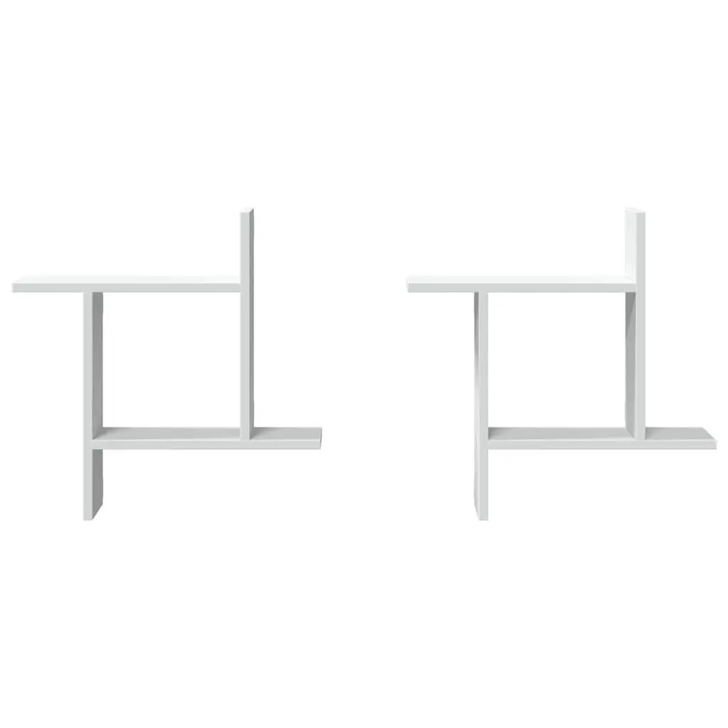 White Floating Wall Shelves 50x12x50 cm, 2 pc