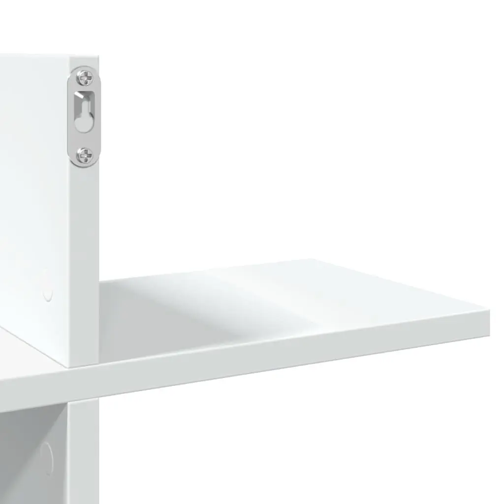 Wall Shelf White Floating Storage Display Shelving Unit Engineered Wood