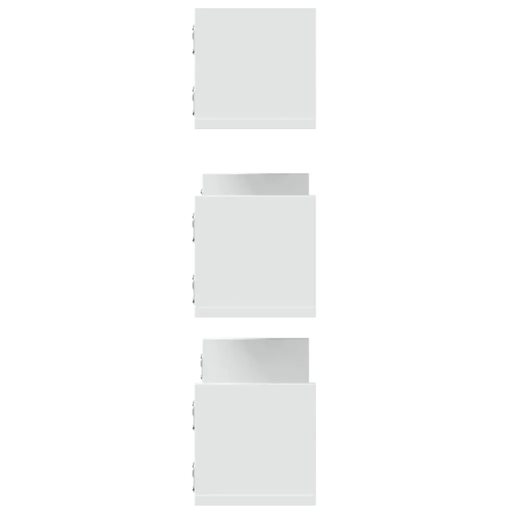 Floating Wall Shelves White 3 pcs, Engineered Wood 58x18x18 cm