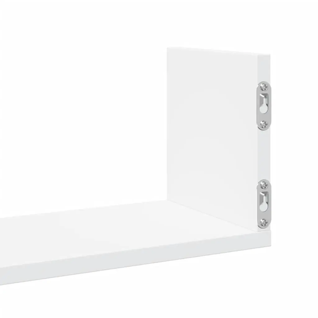 Floating Wall Shelves White 3 pcs, Engineered Wood 58x18x18 cm