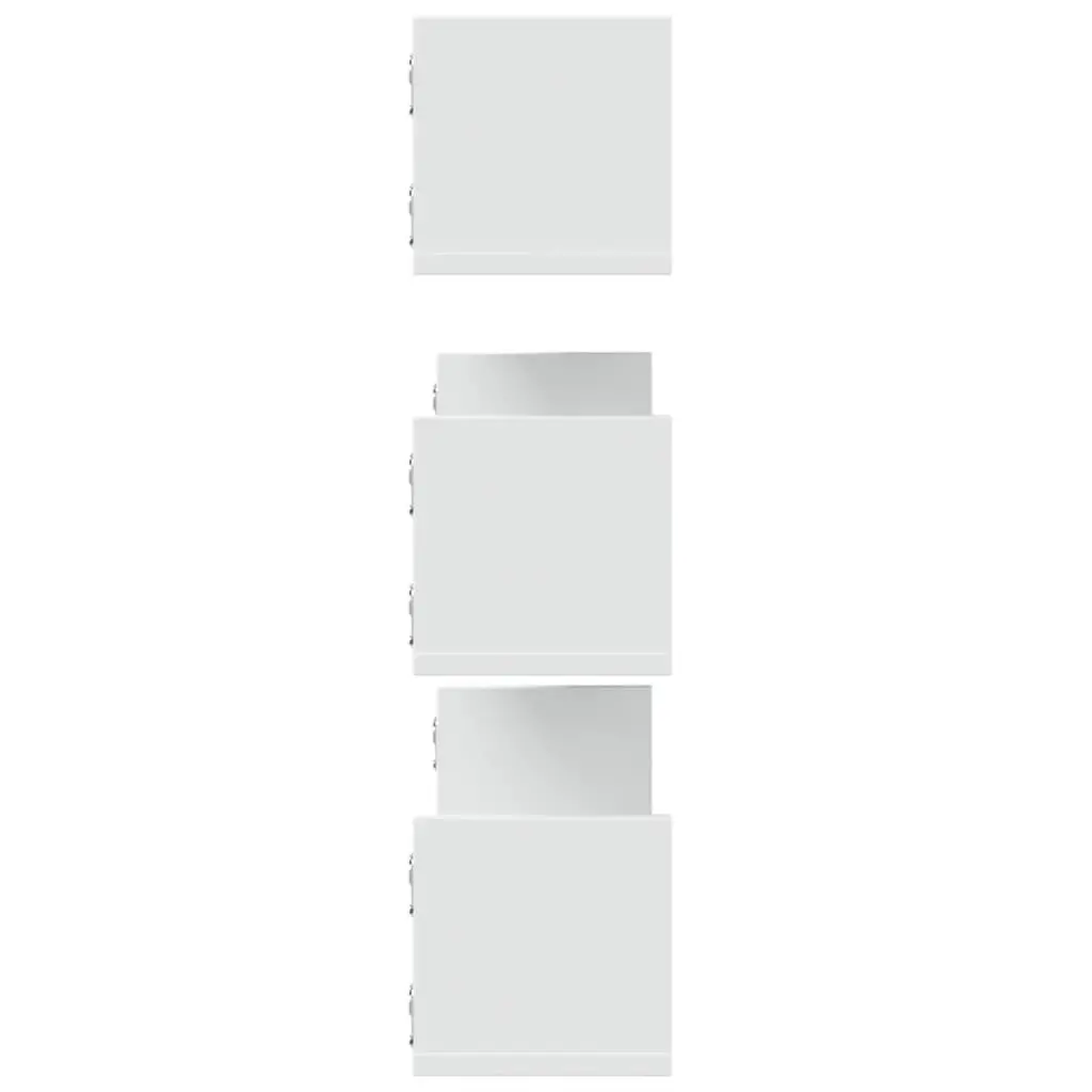 Wall Shelves 3 Pieces White Floating Storage Display Organiser 80x18x18 cm