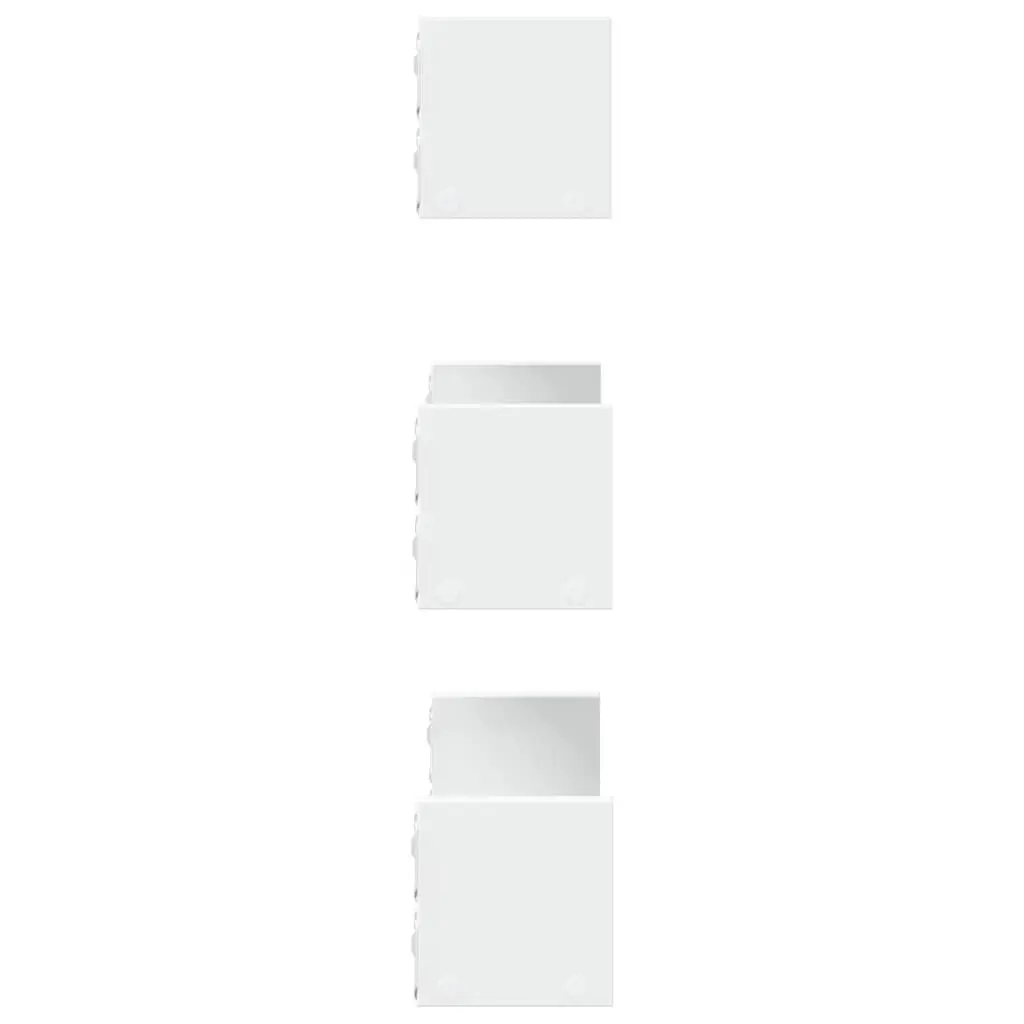 Wall Shelf 3 pcs White Floating Display Storage Shelves for Bedroom Living Room