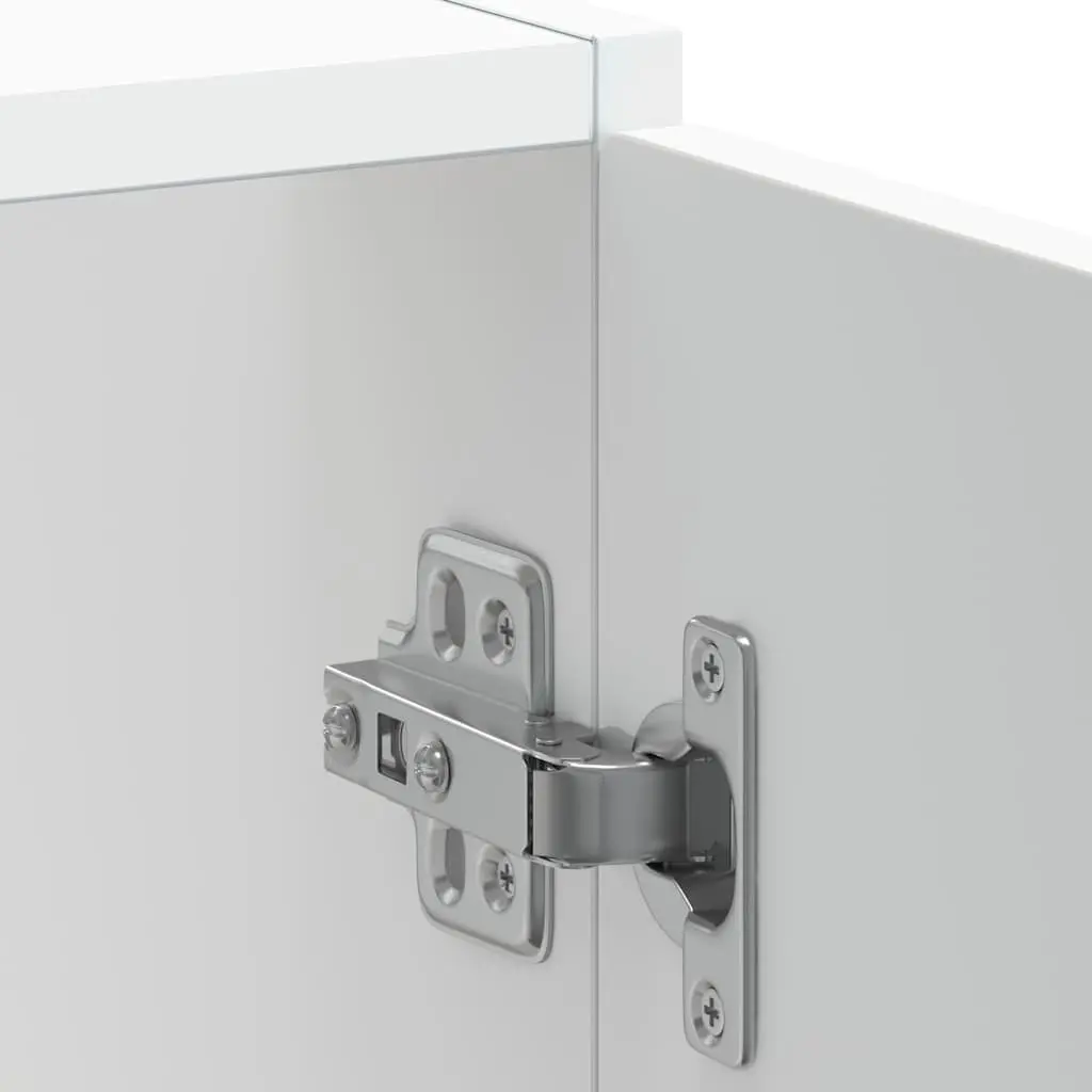 White Sink Base Cabinet Storage 60x46x81.5cm Engineered Wood for Kitchen Use