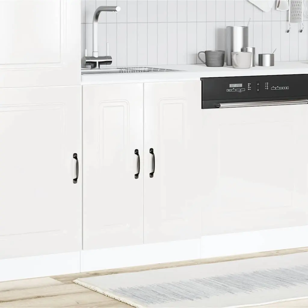 Sink Base Cabinet Kitchen Storage Cupboard White Engineered Wood 60x46x81.5cm