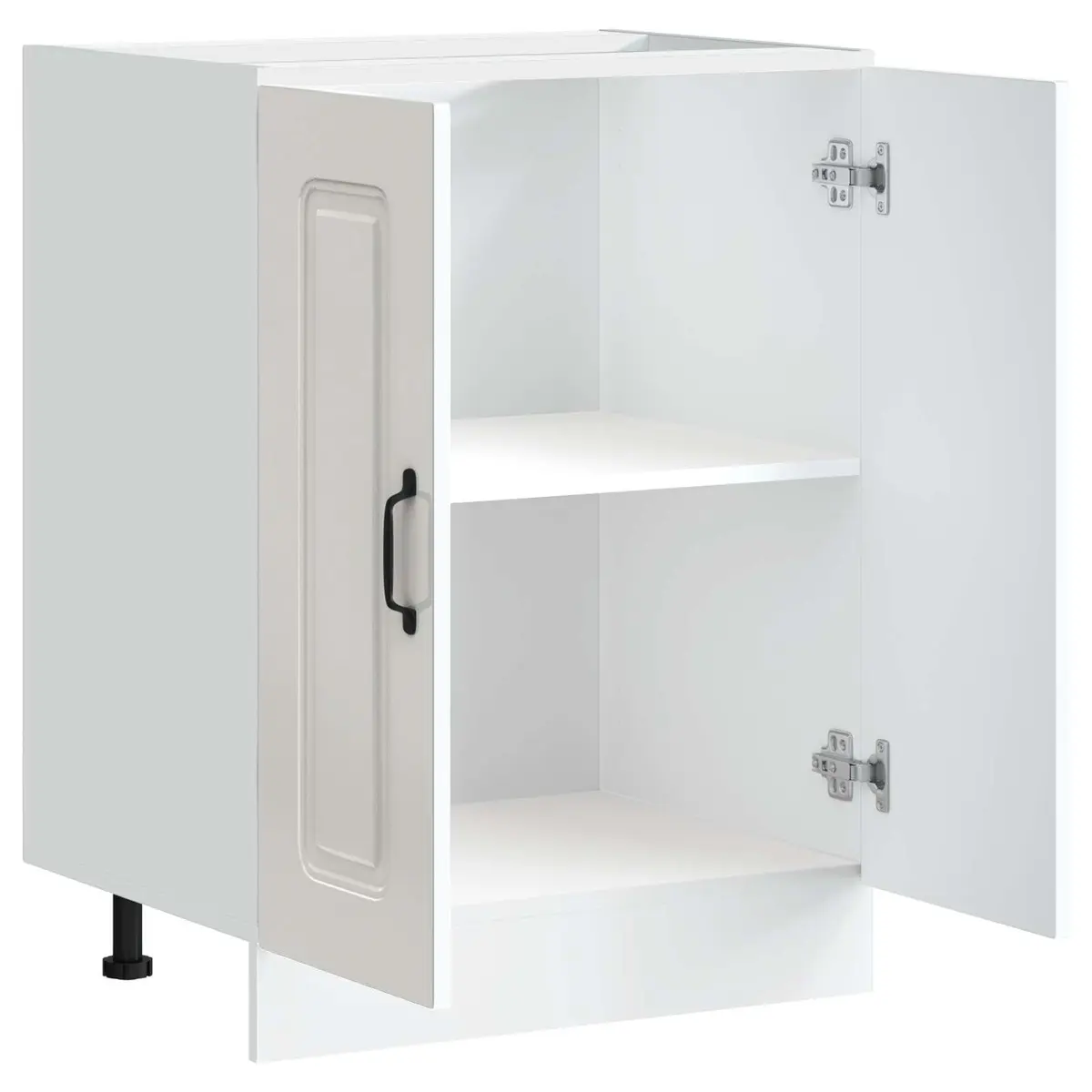 Sink Base Cabinet Kitchen Storage Cupboard White Engineered Wood 60x46x81.5cm