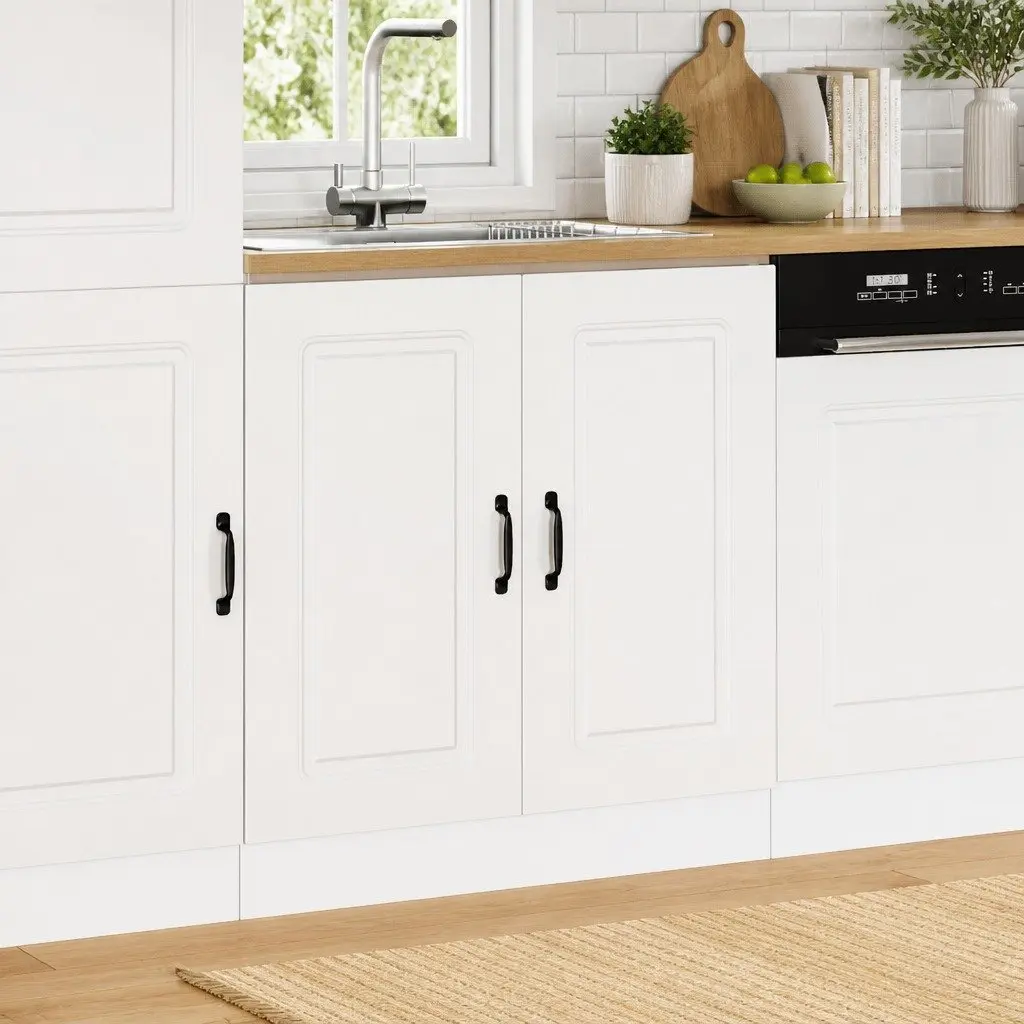 Sink Base Cabinet Kitchen Storage Engineered Wood White 80x46x81.5cm Organiser
