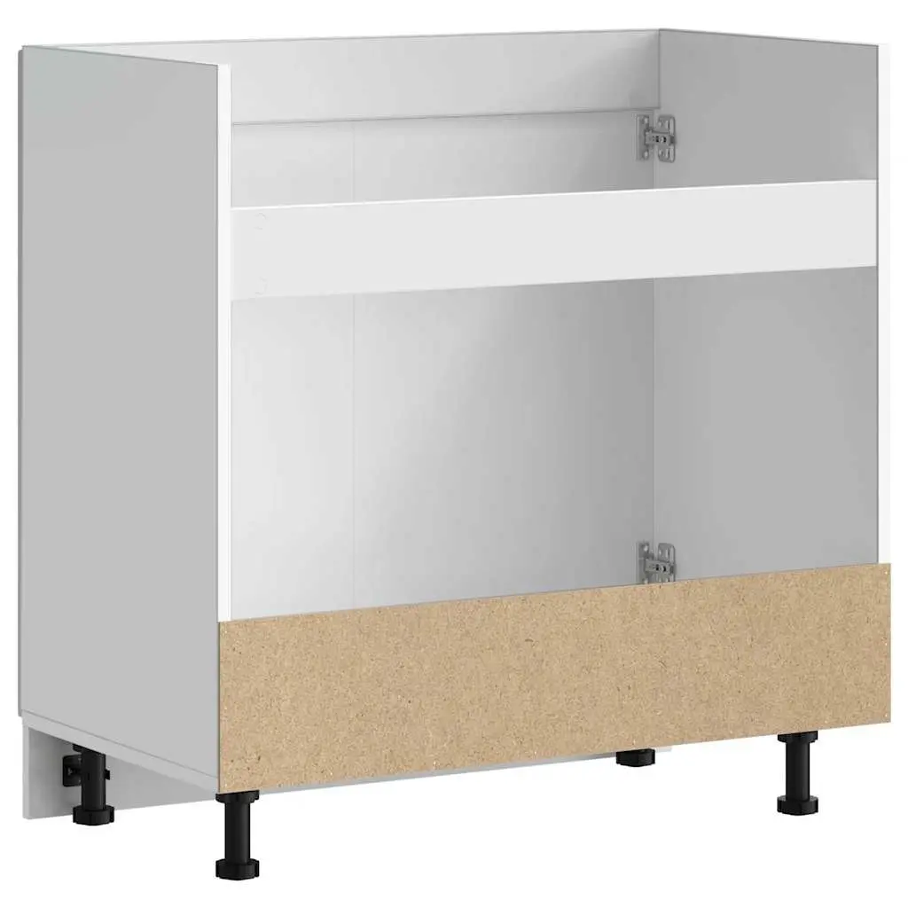 Sink Base Cabinet Kitchen Storage Engineered Wood White 80x46x81.5cm Organiser