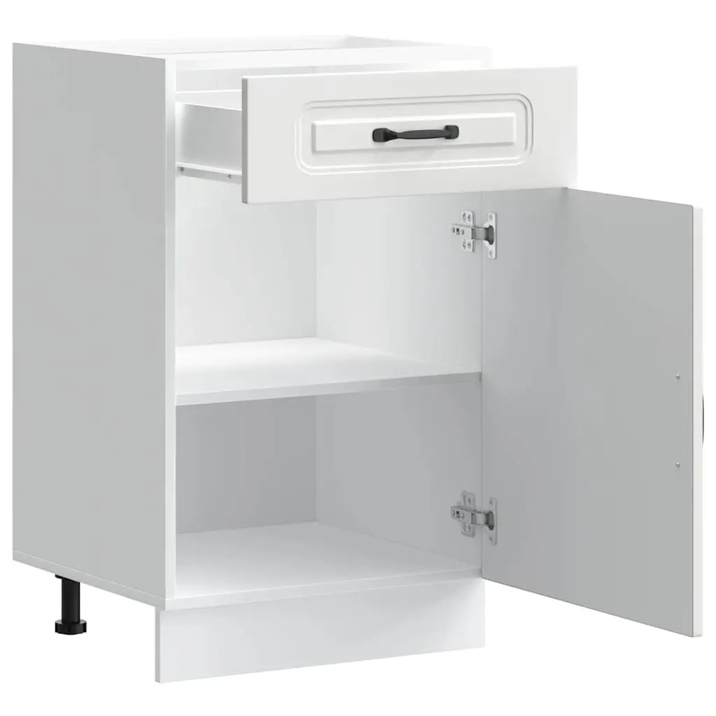 Kitchen Base Cabinet White Storage Cupboard Engineered Wood Furniture Doors