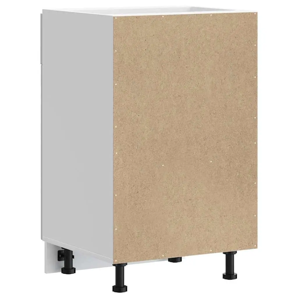 White High Gloss Kitchen Base Cabinet with Ample Storage