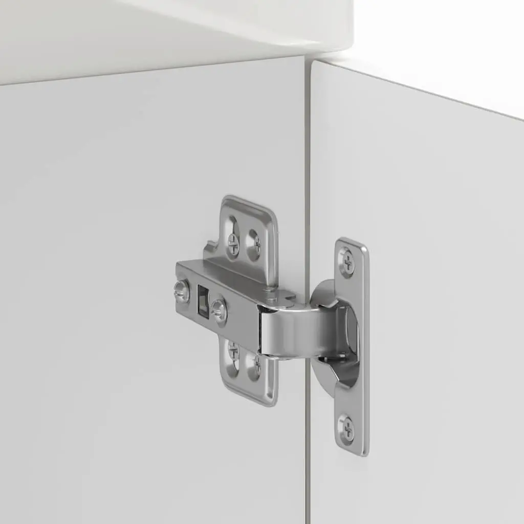 Kitchen Base Cabinet White High Gloss Engineered Wood Storage Cupboard Door
