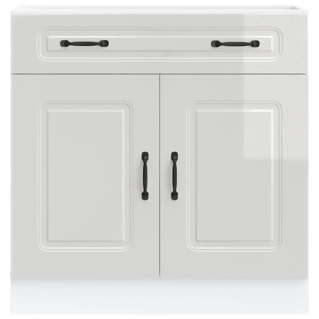 Engineered Wood Kitchen Base Cabinet with High Gloss Finish