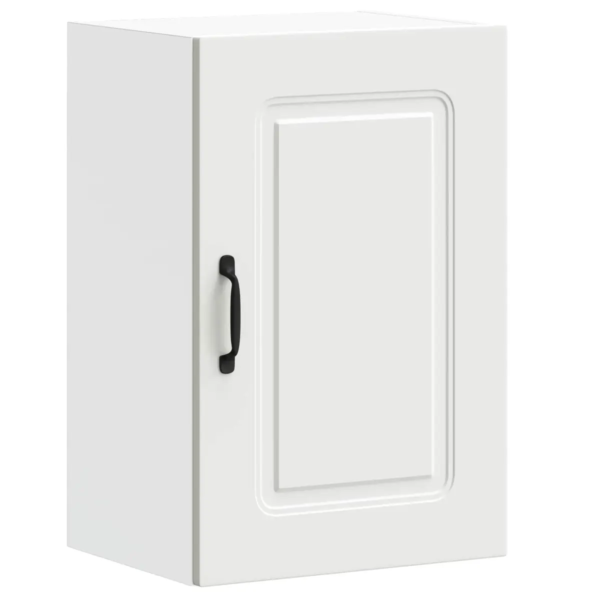 White Engineered Wood Kitchen Wall Cabinet Storage Cupboard with Doors