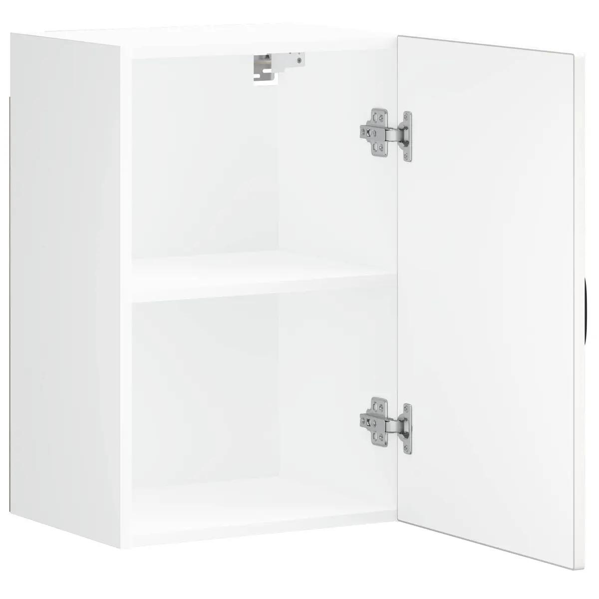 White Engineered Wood Kitchen Wall Cabinet Storage Cupboard with Doors