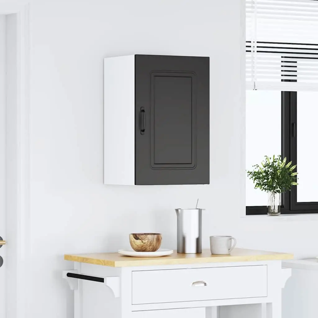 Black Engineered Wood Kitchen Cabinet
