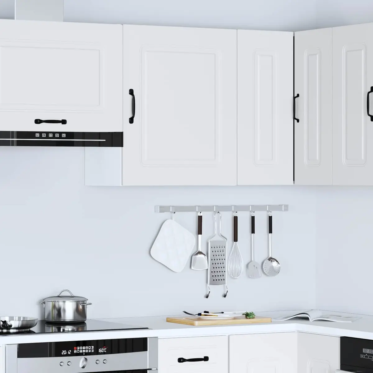White Engineered Wood Wall Cabinet