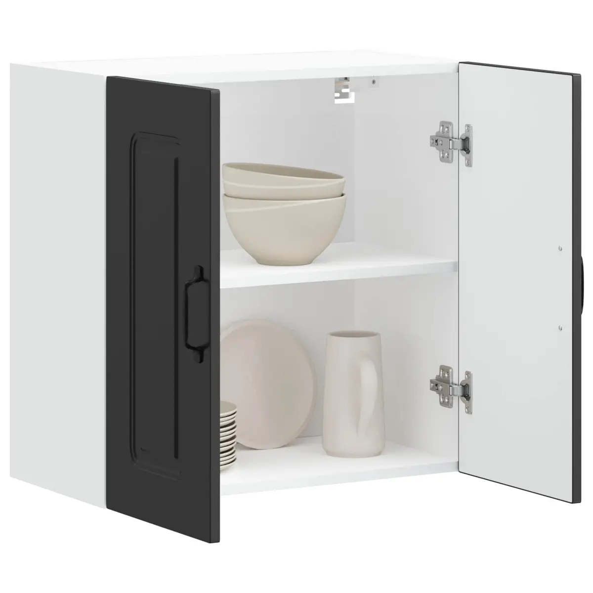 Engineered Wood Black Kitchen Wall Cabinet