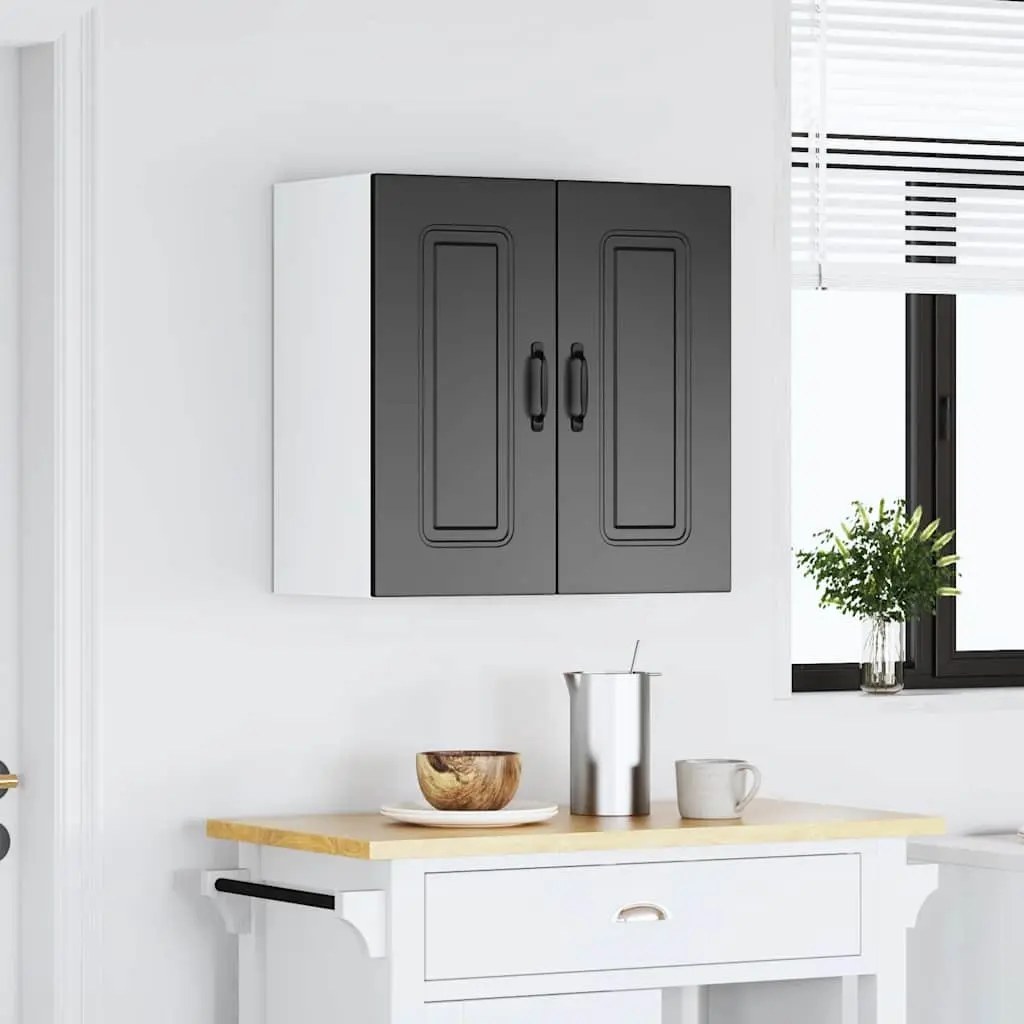 Engineered Wood Black Kitchen Wall Cabinet