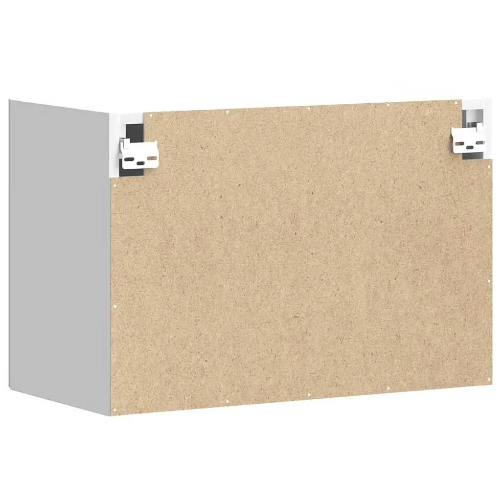 Kitchen Wall Cabinet White Engineered Wood Mounted Storage Cupboard Organiser