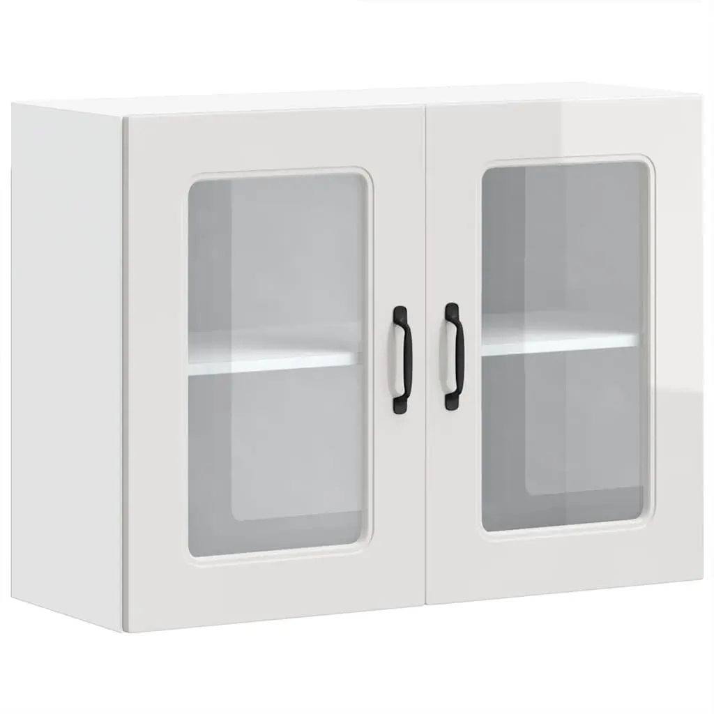 Engineered Wood Kitchen Wall Cabinet with Glass Door