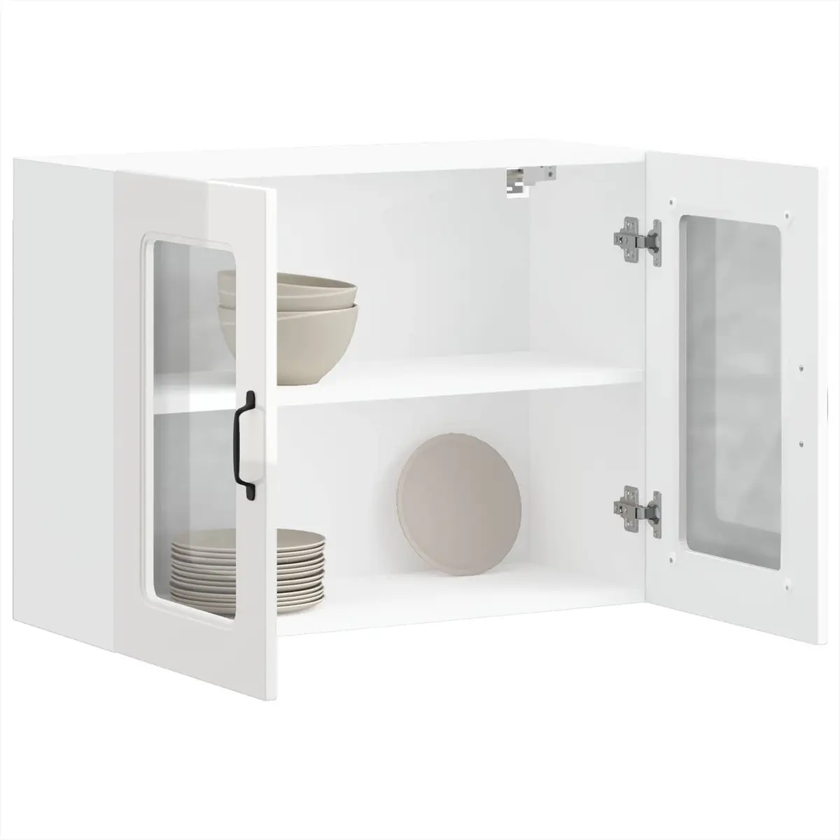 Engineered Wood Kitchen Wall Cabinet with Glass Door