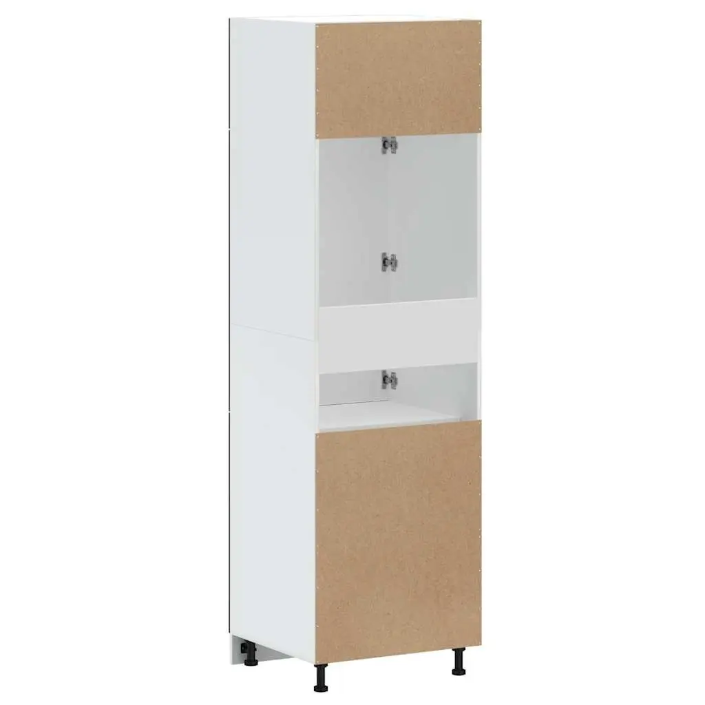 Kitchen Cupboard Black Storage Cabinet Engineered Wood Adjustable Feet Doors