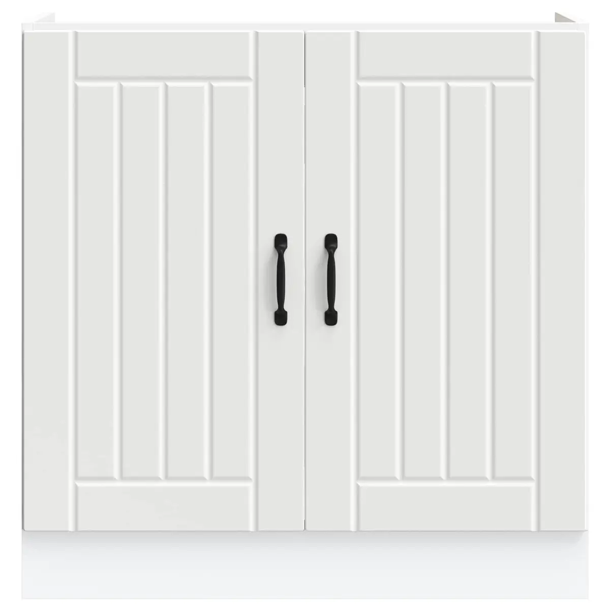 White Engineered Wood Kitchen Sink Cabinet