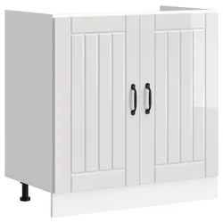 White Sink Base Cabinet: Engineered Wood Storage Unit