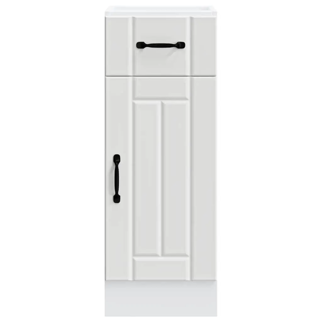 Kitchen Base Cabinet White Engineered Wood Storage Cupboard Sink Unit Doors