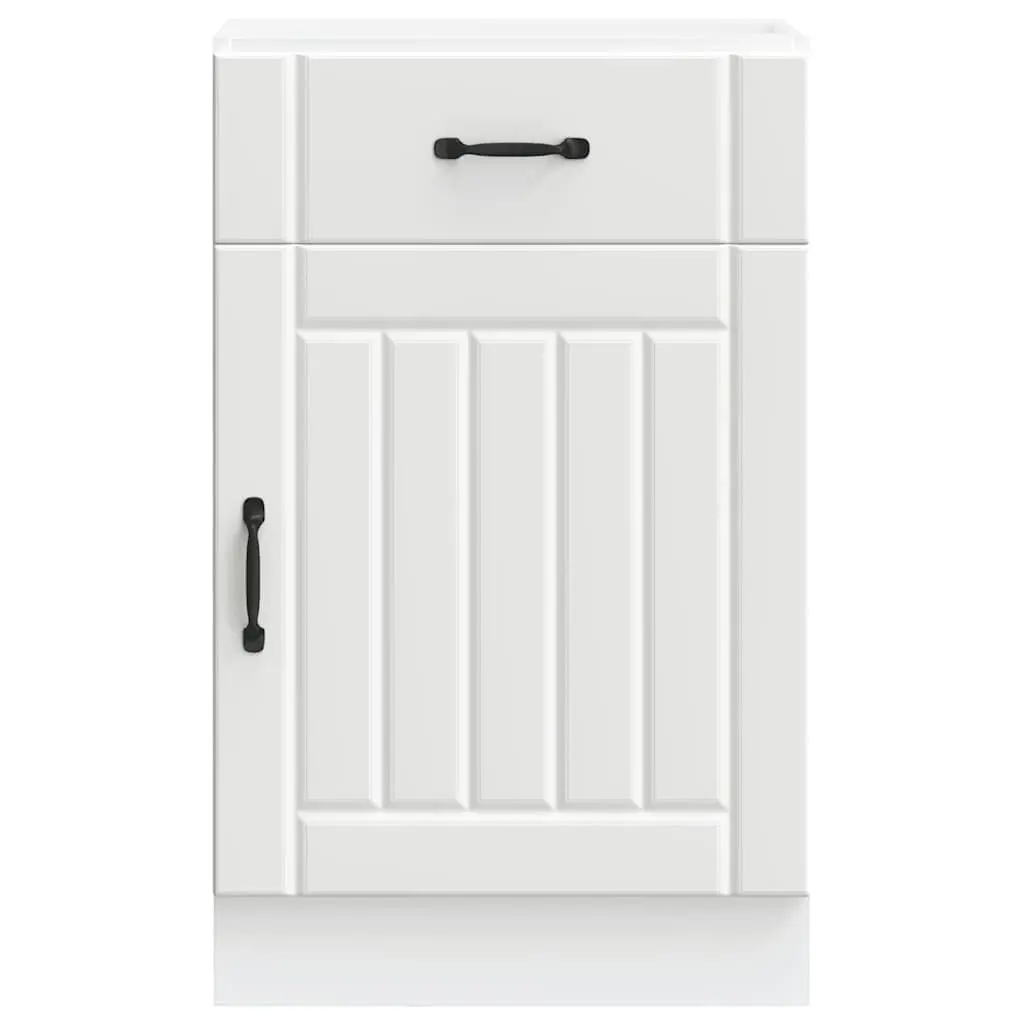 White Engineered Wood Kitchen Cabinet