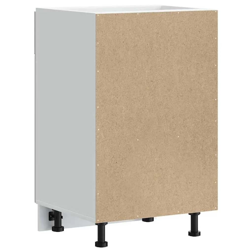 White Engineered Wood Kitchen Cabinet
