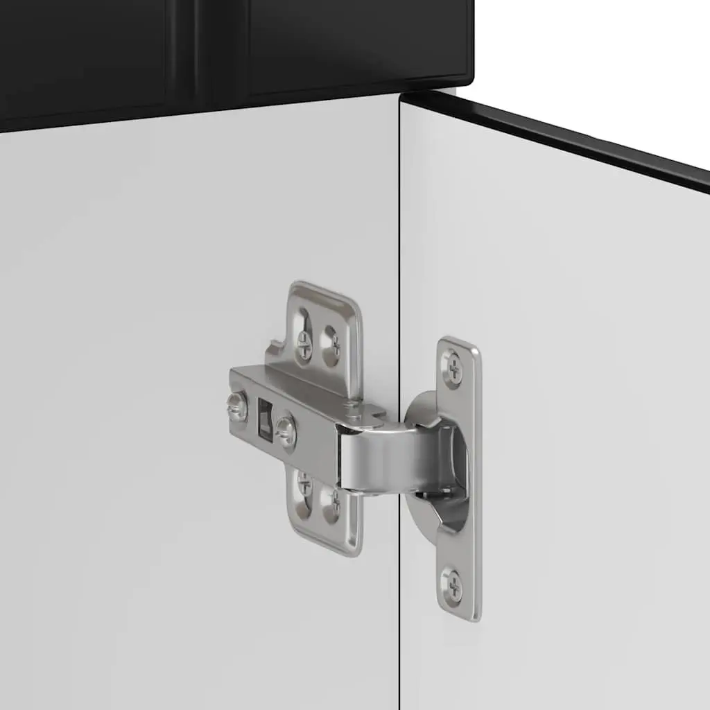 Black Engineered Wood Kitchen Cabinet