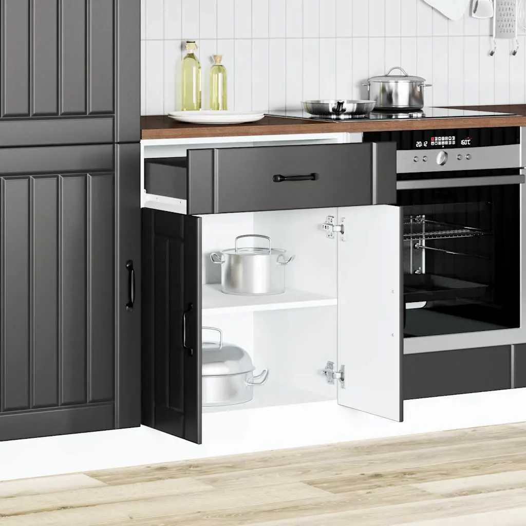Engineered Wood Kitchen Base Cabinet with Adjustable Feet