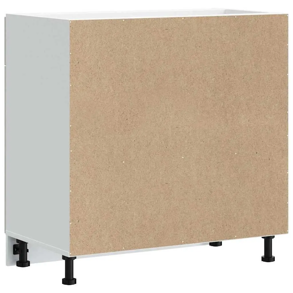 Kitchen Base Cabinet White Storage Cupboard Engineered Wood Size