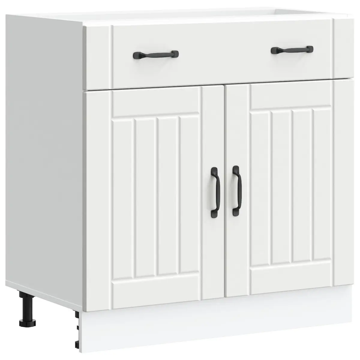Kitchen Base Cabinet White Storage Cupboard Engineered Wood Size