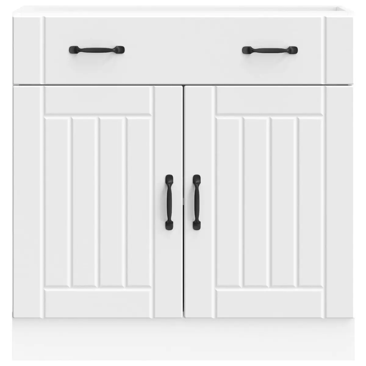 Kitchen Base Cabinet White Storage Cupboard Engineered Wood Size
