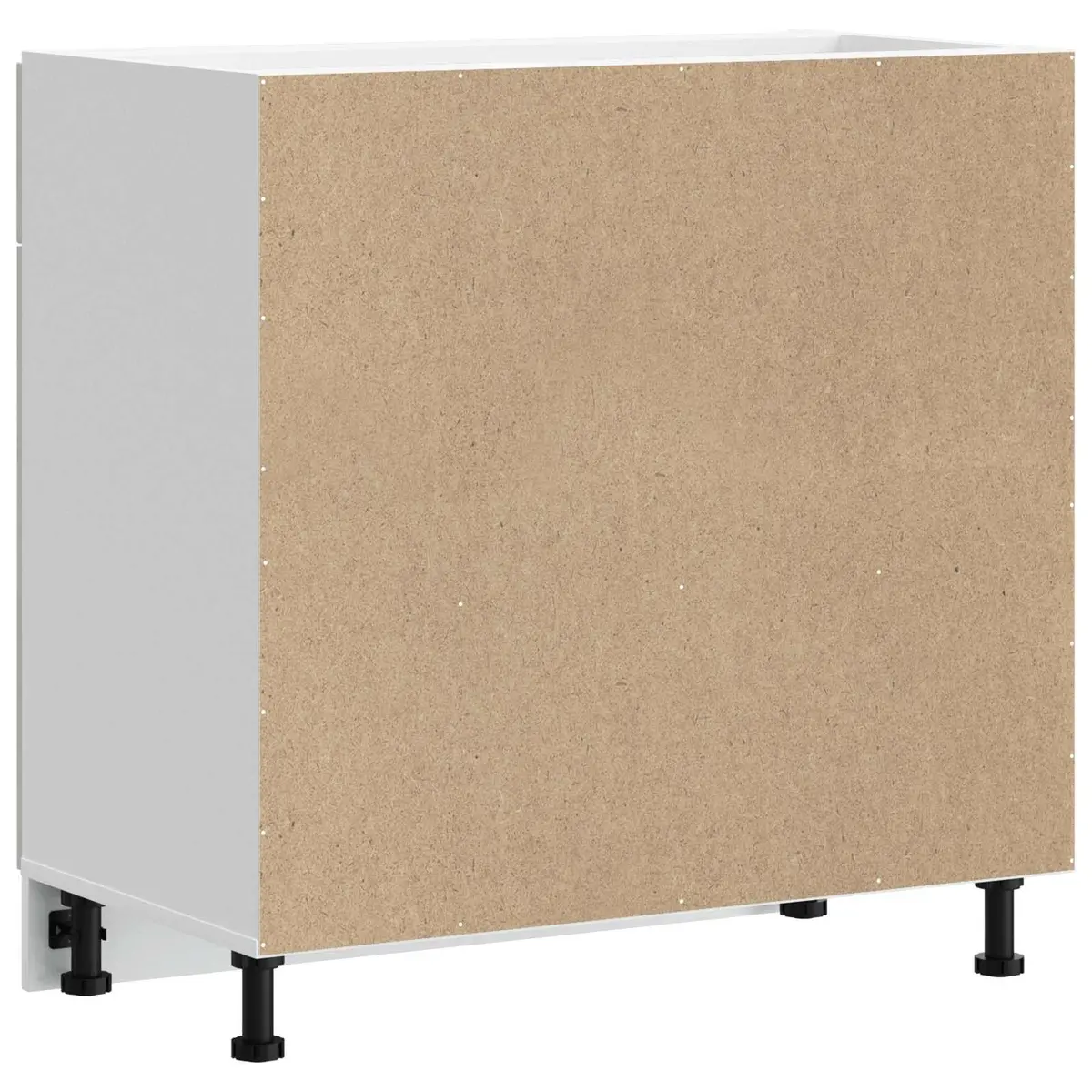 Kitchen Base Cabinet White Storage Cupboard Engineered Wood Size