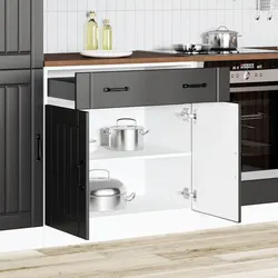 Specifications of Black Engineered Wood Kitchen Cabinet