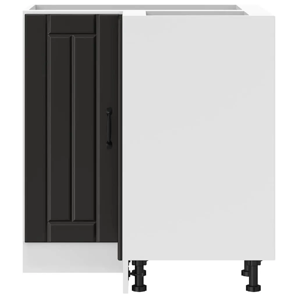 Engineered Wood Black Corner Base Cabinet