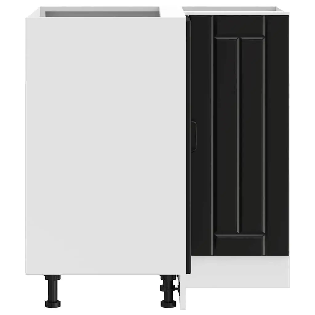 Engineered Wood Black Corner Base Cabinet