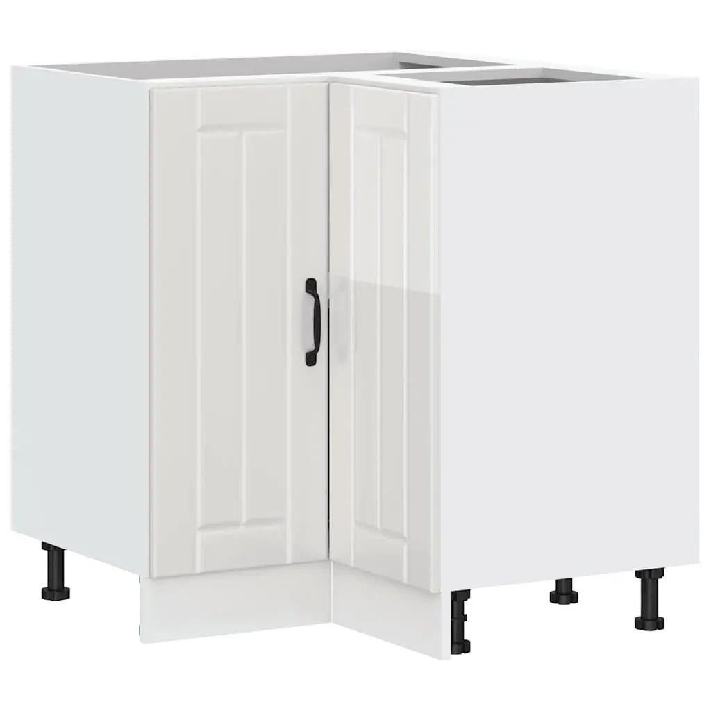 White Engineered Wood Kitchen Corner Base Cabinet