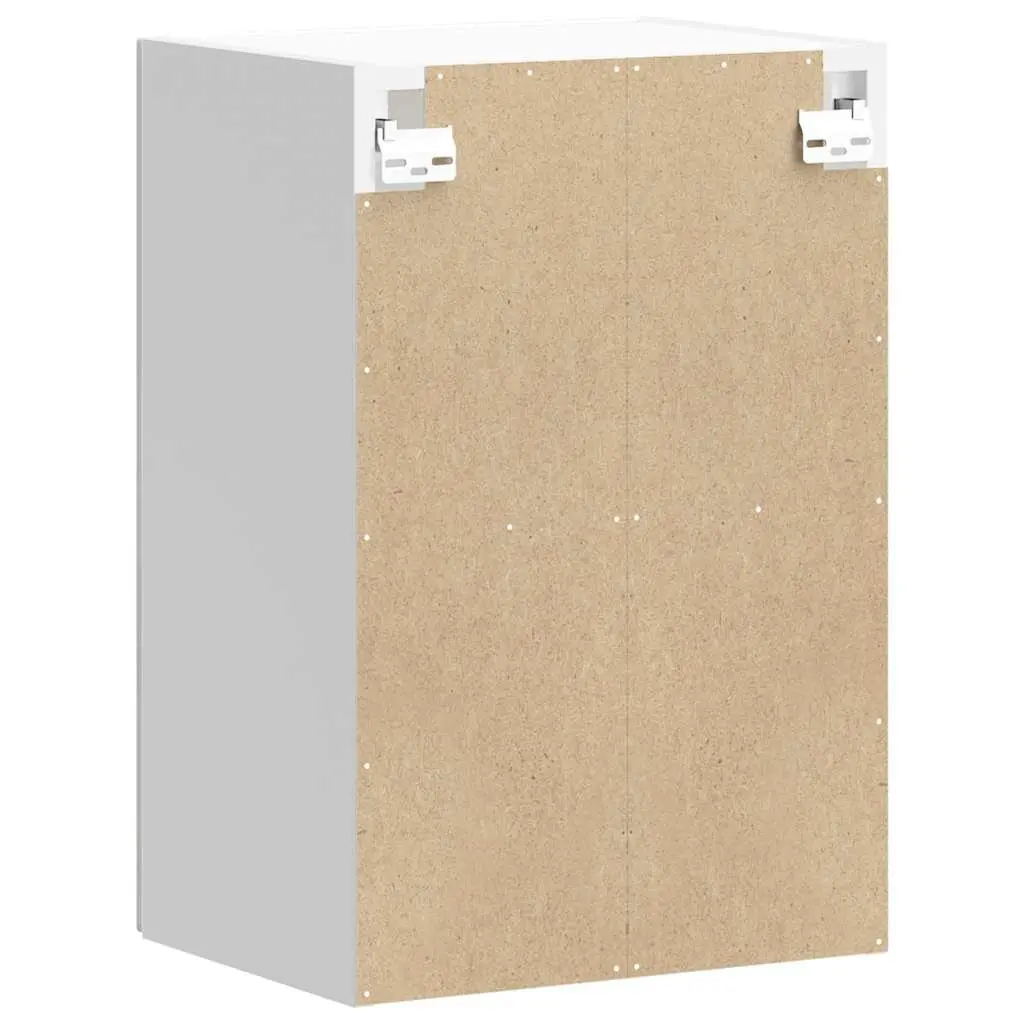 Kitchen Cabinet Wall-Mounted White Glass Door Storage Organiser