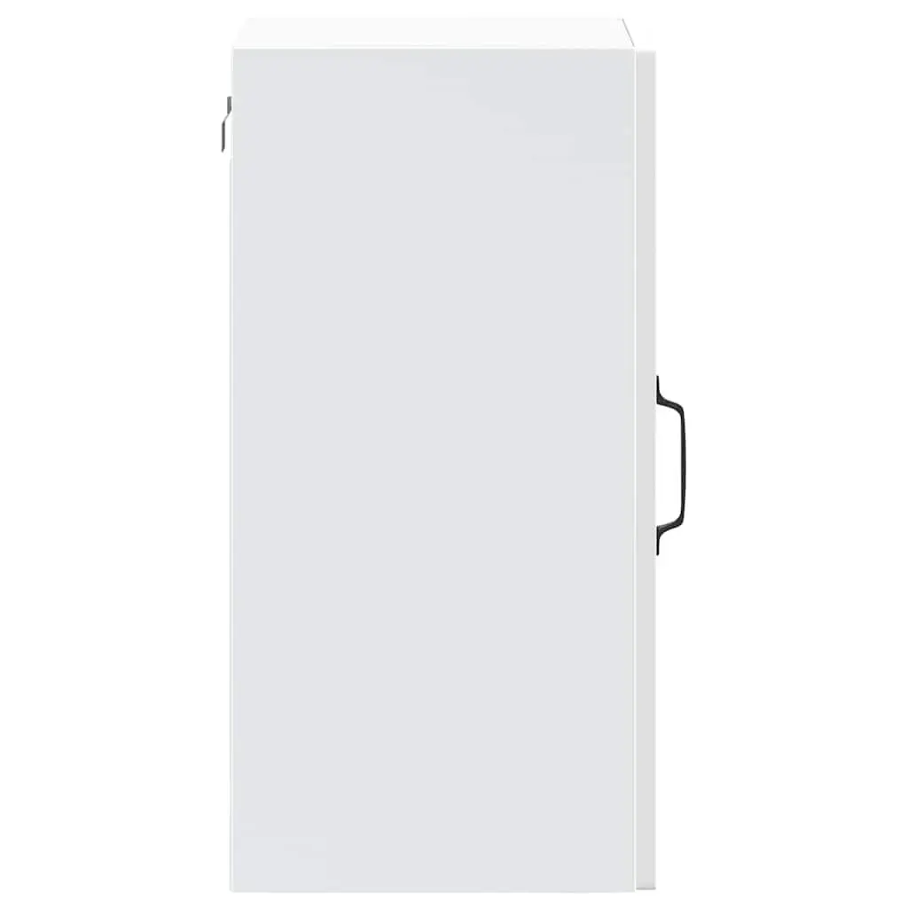 Kitchen Cabinet Wall-Mounted White Glass Door Storage Organiser