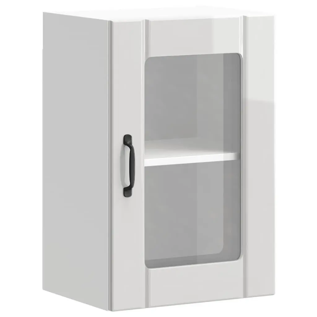White High Gloss Wall-Mounted Kitchen Cabinet