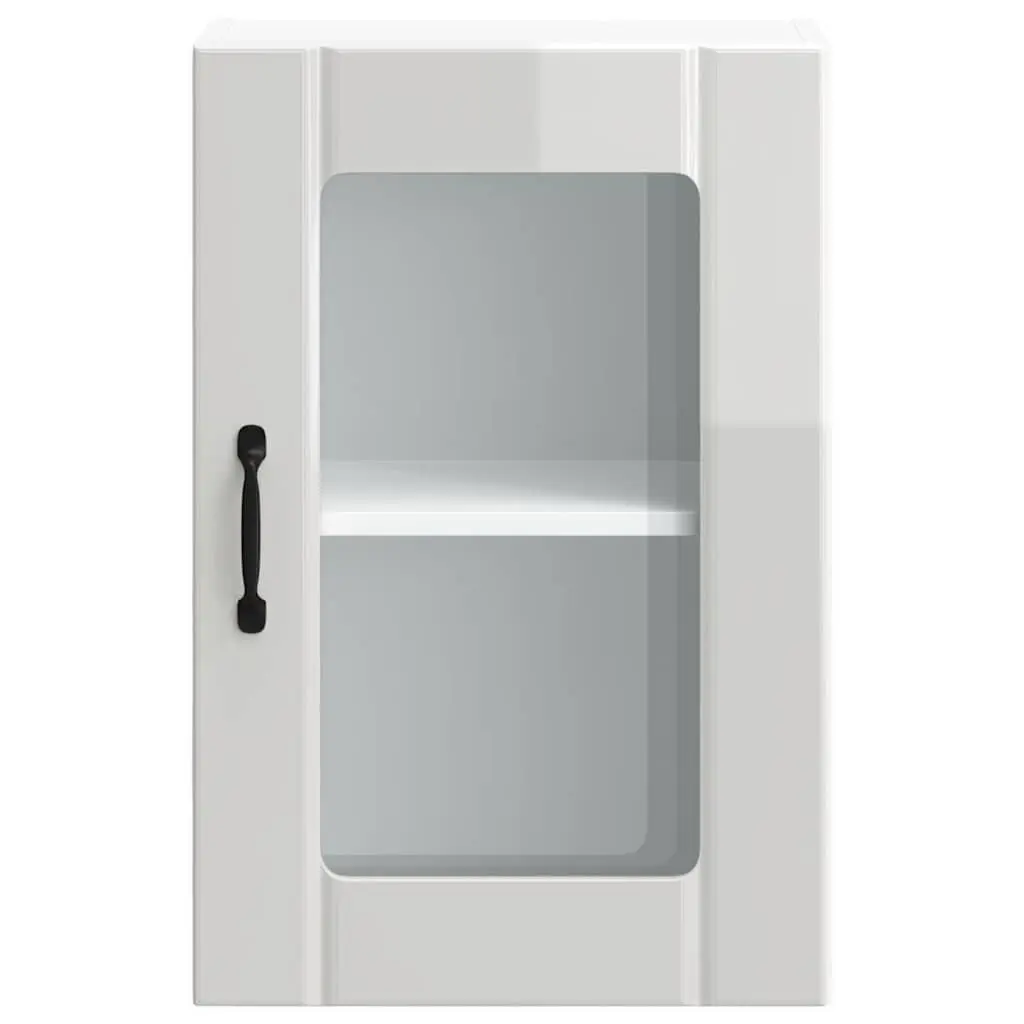 White High Gloss Wall-Mounted Kitchen Cabinet