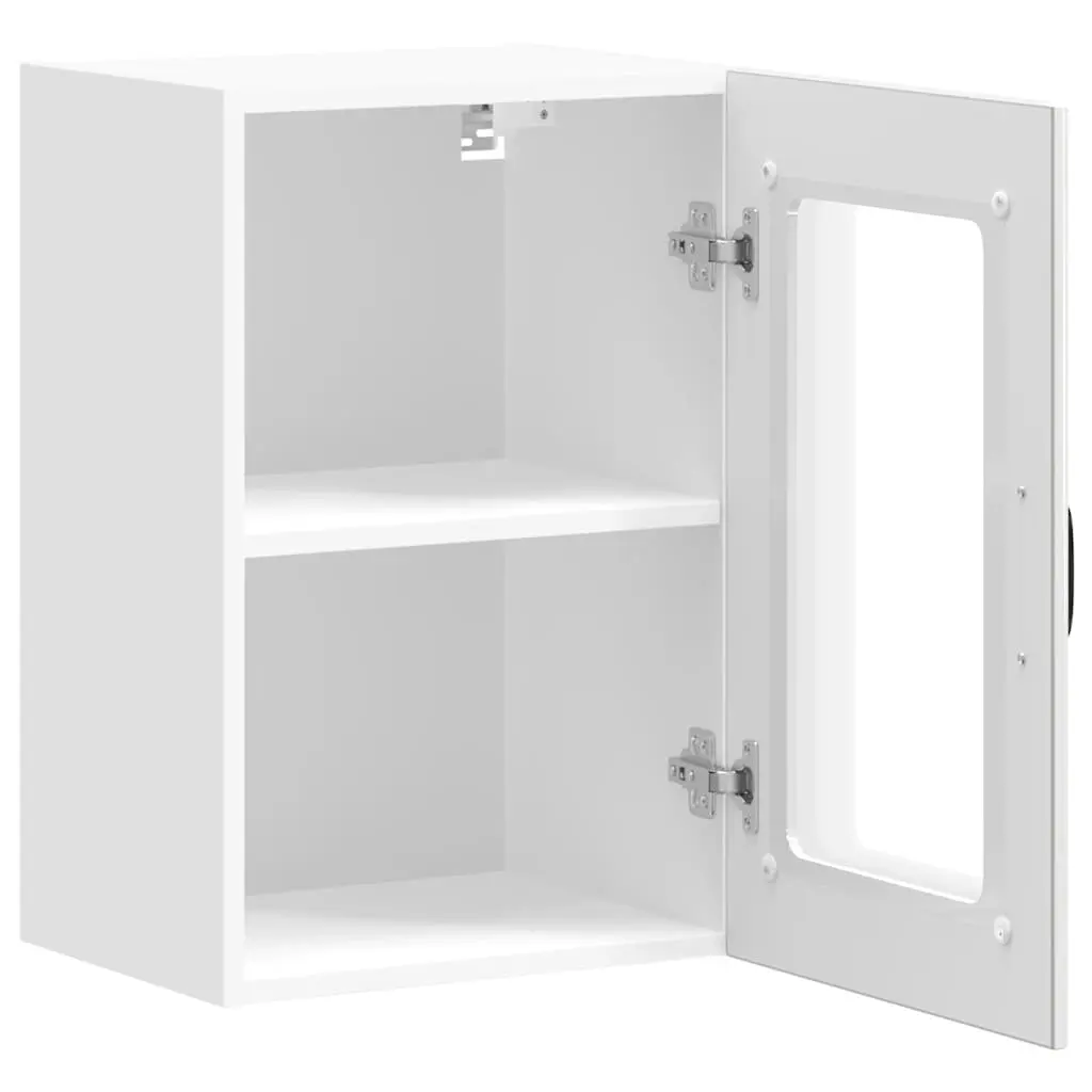 White High Gloss Wall-Mounted Kitchen Cabinet